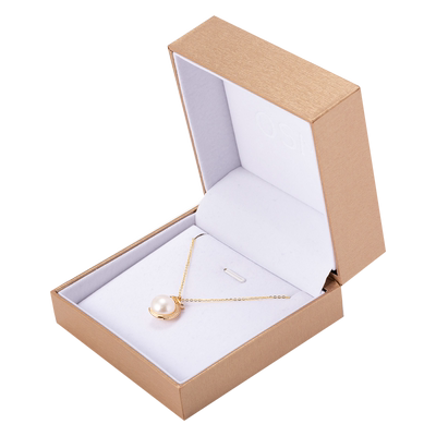 欧诗漫扁圆淡水珍珠吊坠925银