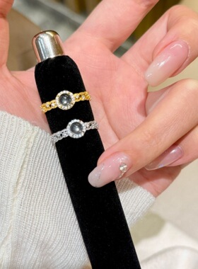 2026新款满钻交织s925纯银戒指女时尚高级气质小众轻奢开口食指戒