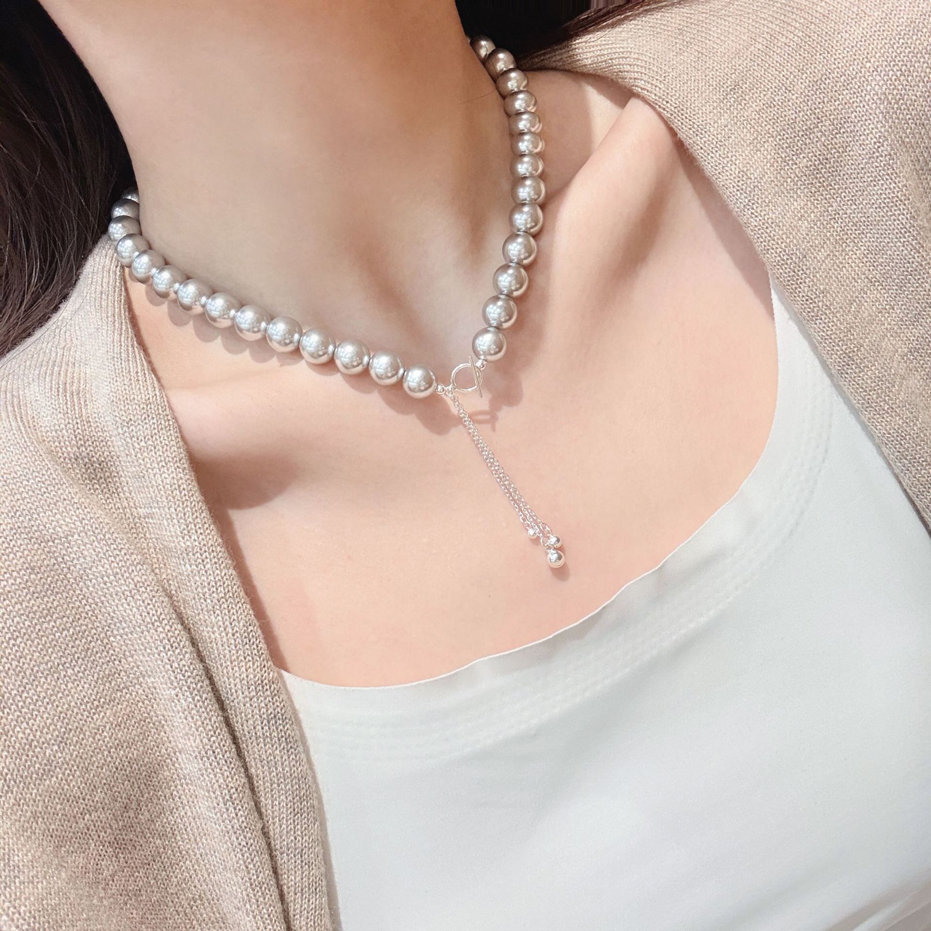 s925纯银曼塔玫瑰流苏项链精致高级百搭高级感锁骨链女送妈妈礼物