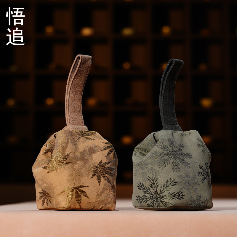 手工加厚主人杯收纳袋旅行茶事包