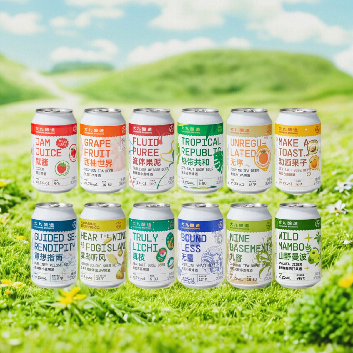 大九酿造国产精酿啤酒就酱西柚世界无序古斯酸啤果啤浑浊ipa混搭