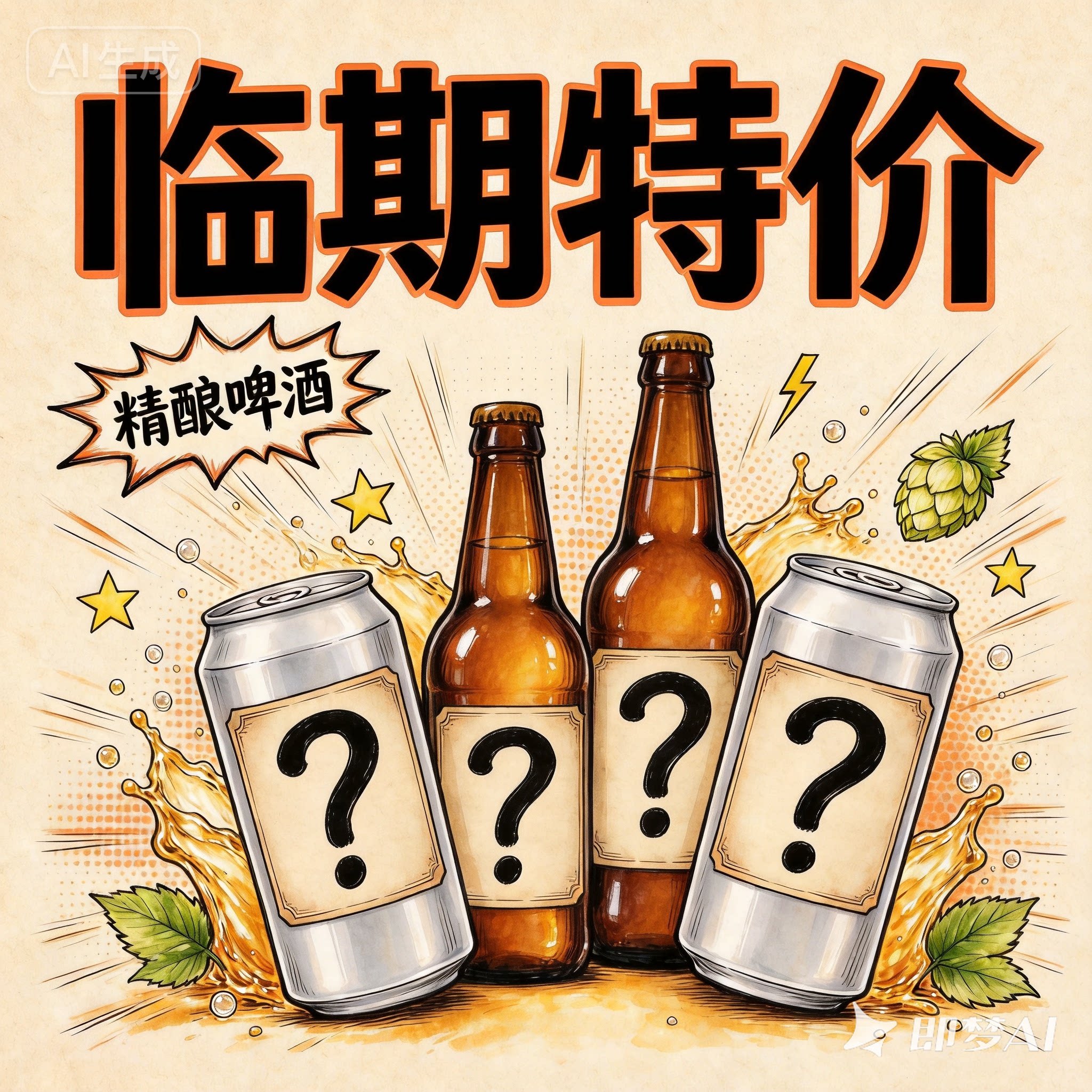 临期特惠特价清仓精酿啤酒野鹅微醺沙坡尾拾捌精酿或不凡山乘酿造