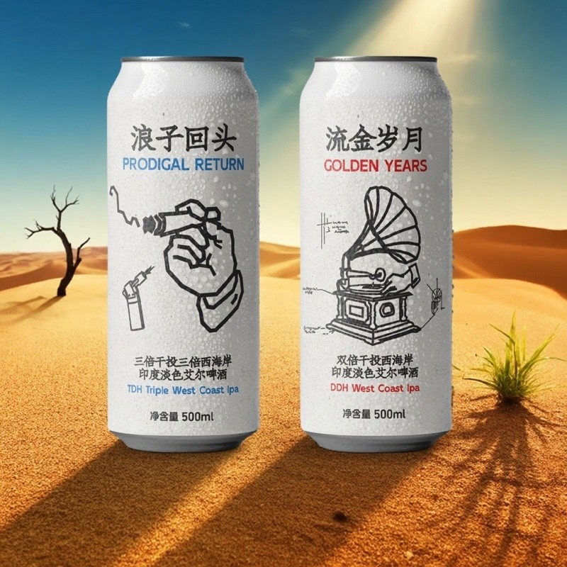 新品沙坡尾酿造浪子回头流金岁月西海岸印度淡色艾尔IPA500ml大罐