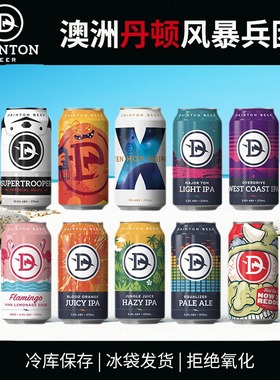 澳大利亚进口丹顿精酿啤酒 风暴兵团 双倍浑浊IPA血橙果汁375ml罐