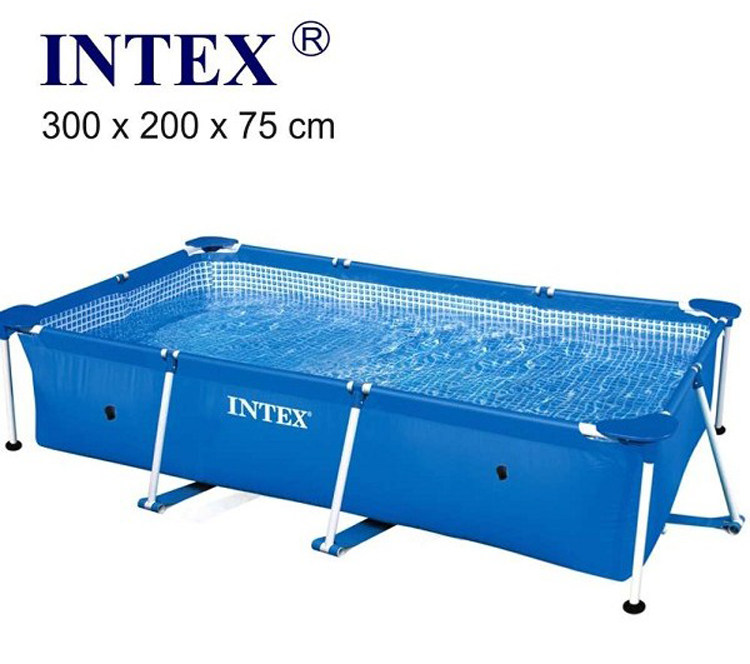 intex长方形儿童大型支架游泳池