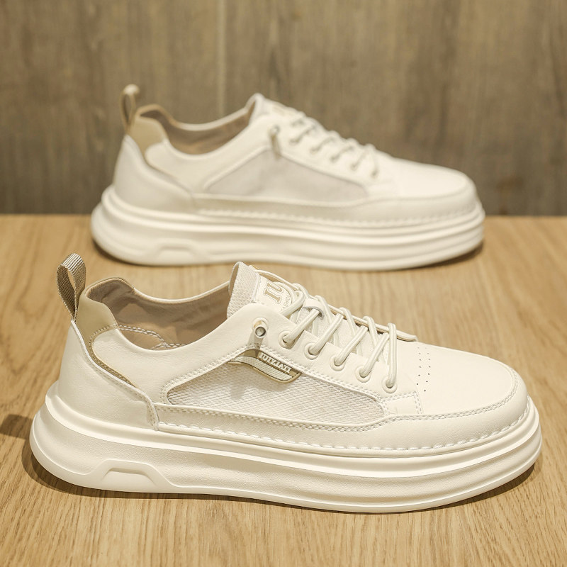 男鞋夏季透气软底小白鞋男款百搭一脚蹬网面休闲板鞋夏天薄款鞋子