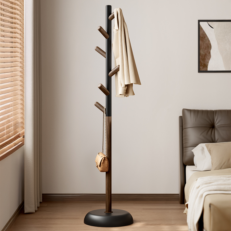 高端中古风原创落地立式衣帽架