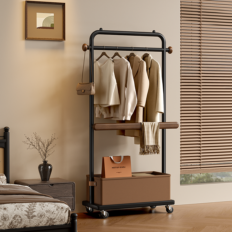 FAS级榉木胡桃色复古挂衣架