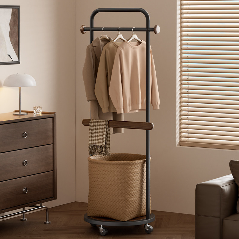 上挂衣下储物多功能落地衣架