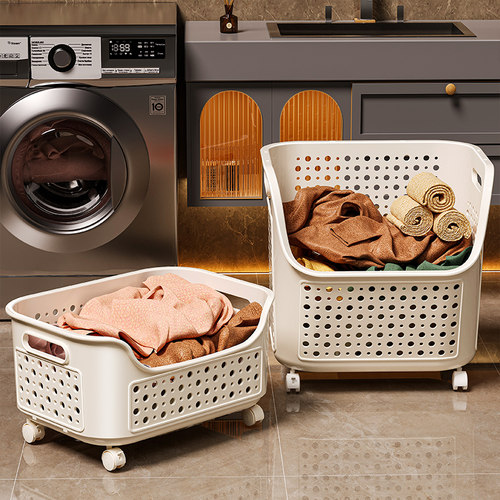 脏衣篮带轮可移动家用浴室脏衣服