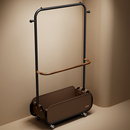 卧室落地式 挂衣架高级家用可移动房间晾晒衣服置物架子次净衣帽架