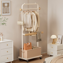挂衣架落地卧室家用晾衣架子房间小型可移动高级多功能次净衣帽架