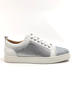 欧洲站cl水钻平底男鞋百搭时尚休闲潮鞋满天星低帮满钻红底鞋板鞋