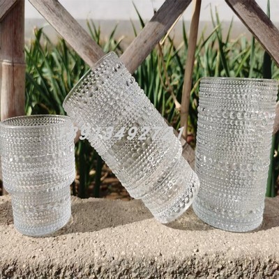 ins风浮雕玻璃杯水杯情侣高级感果汁杯高颜值喝水杯子家用咖啡杯