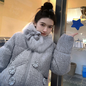 渔小平 厚外套 羽绒服独特漂亮冬装 手工钩花针织套装 2025巨好看