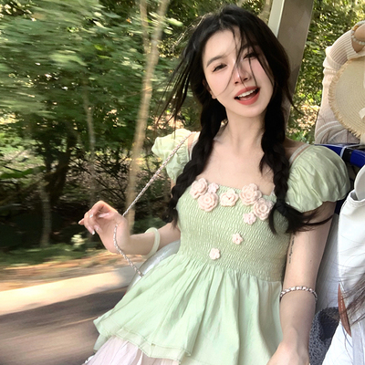 渔小平 甜水仙 天丝绵绵独特漂亮绝美夏日穿搭套装裙子甜妹两件套