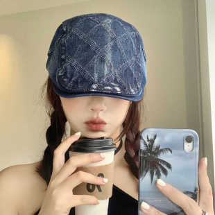 牛仔前进帽男女春秋冬季 棒球帽潮 网红反戴鸭舌帽休闲百搭街头时尚