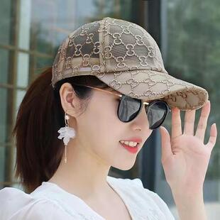 帽子女春夏季韩版棒球帽百搭女士帽子网眼透气户外出游防晒遮阳帽