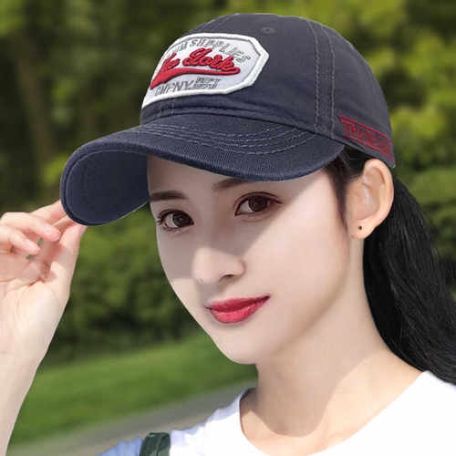户外太阳帽鸭舌帽女防晒做旧休闲