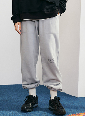 BEASTER GoodDay小恶魔笑脸长裤金属标男女百搭新款休闲针织卫裤