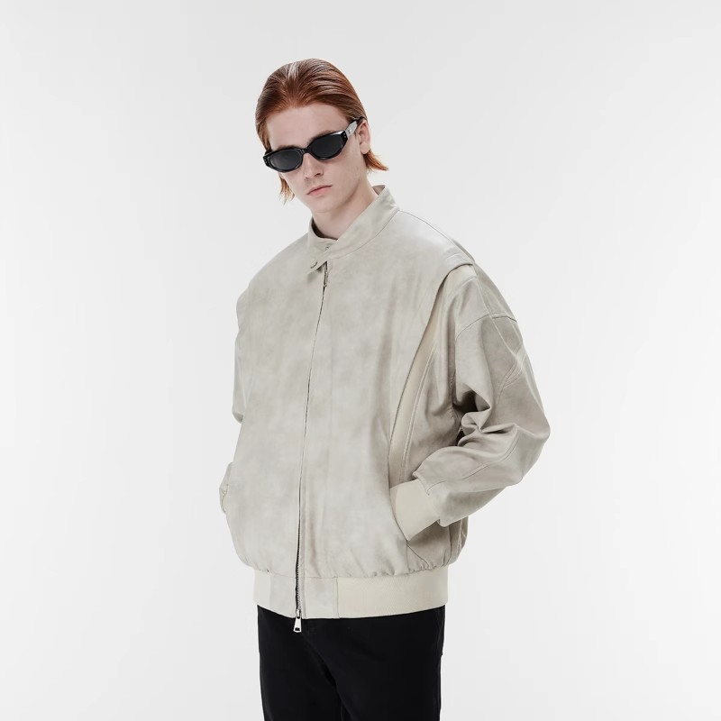 【张泽禹同款】新因素美式设计感飞行夹克ins立领复古秋冬男外套