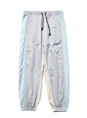 FYP三色拼接裤夏之光同款宽松休闲运动裤男女街舞嘻哈潮牌薄款