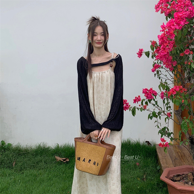 BestU韩系复古披肩防晒罩衫