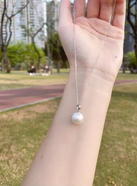 S925银淡水珍珠戴妃项链女简约锁骨链礼物