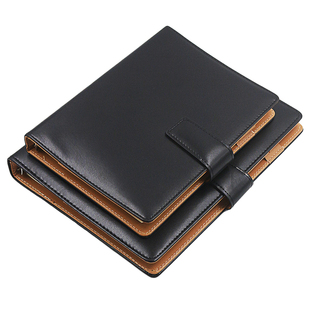 25k活页皮面笔记本A5 b5可替换内芯活页本办公会议本手账日记本子