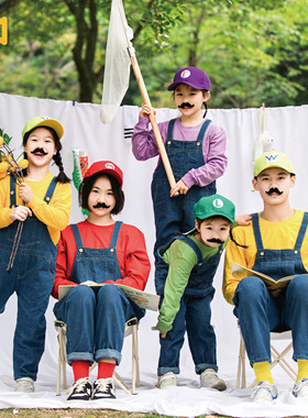 超级COSplay玛丽表演出服卡通成人亲子服装公司儿童表演搞怪主题