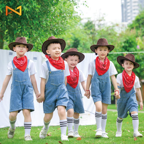 儿童毕业汇演舞蹈服夏季牛仔