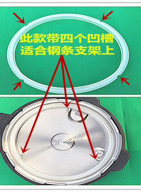 适用苏泊尔电压力锅密封圈电高压锅配件YA10硅胶橡皮圈垫子5L6升B