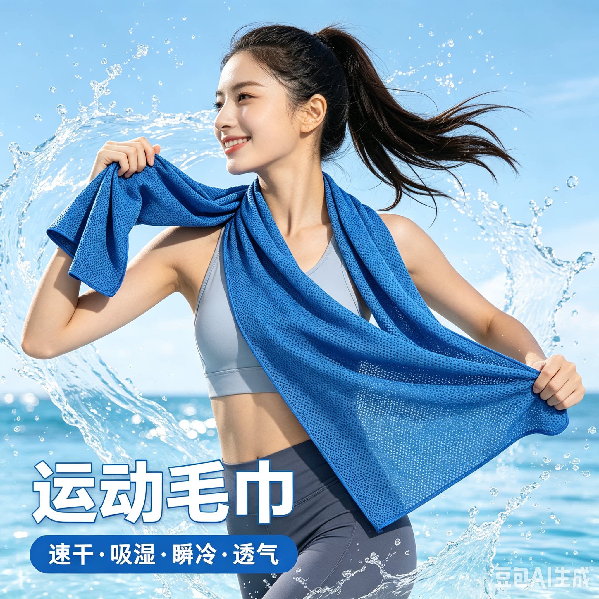 夏季冰感毛巾速干吸汗运动健身冷运动毛巾
