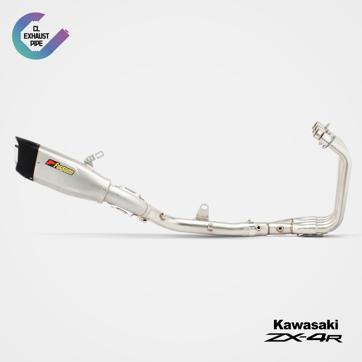 适用川崎zx-4r专用改装先行者全段排气管钛合金中尾段弯管