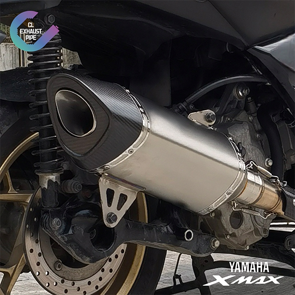 适用雅马哈XMAX300踏板摩托车排气管全段改装不锈钢碳纤维消声器