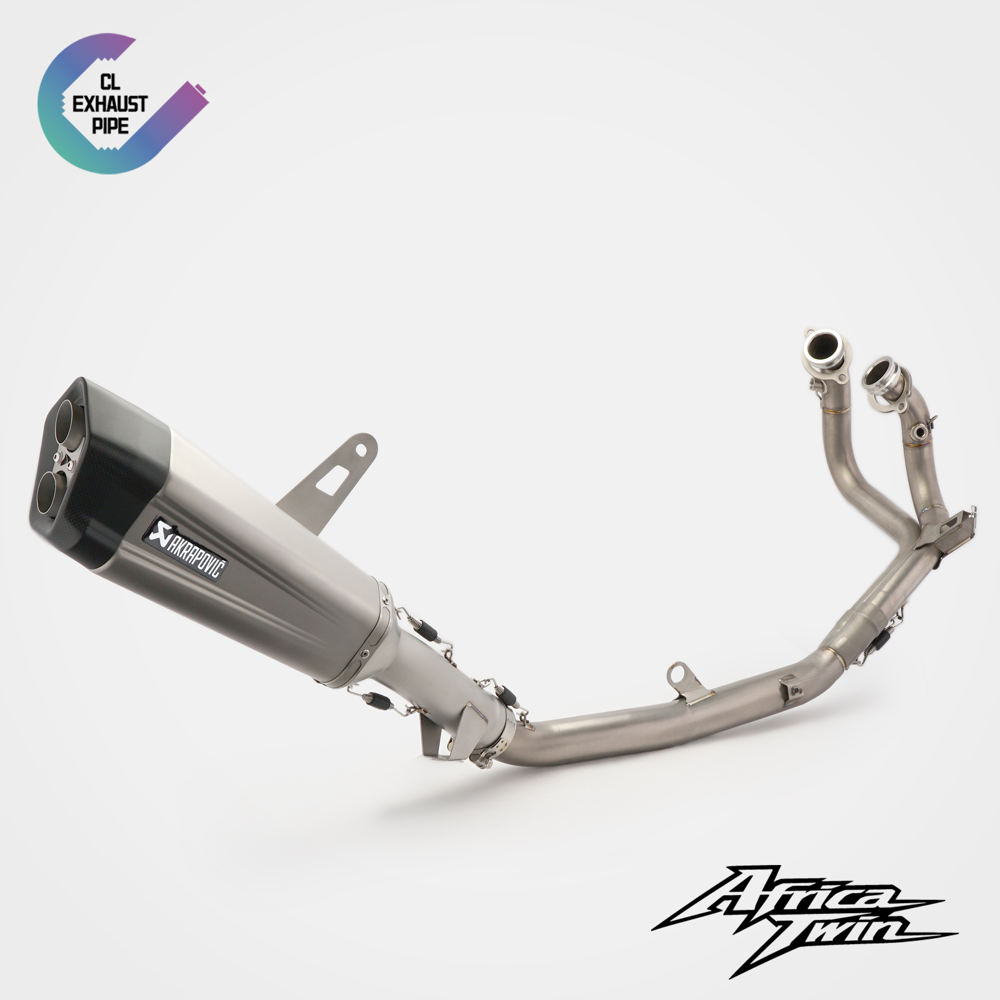 适用本田CRF1100拉力摩托车排气管改装全段不锈钢钛合金碳纤维