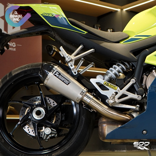 适用张雪500RR摩托排气尾段改装跑山赛道动力性能 60mm短斜六角