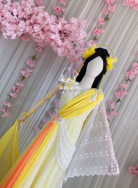 章鱼古风七仙黄儿仙女装 演出服