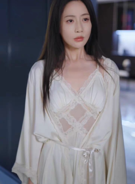 错婚江夏同款蕾丝花边吊带睡裙女夏季新款性感睡衣家居服