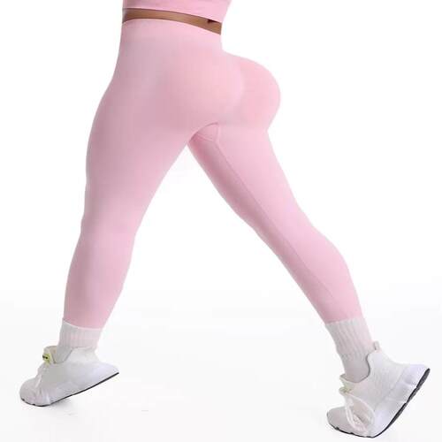Women's Seamless Peach Hip Yoga Pants, High Waist