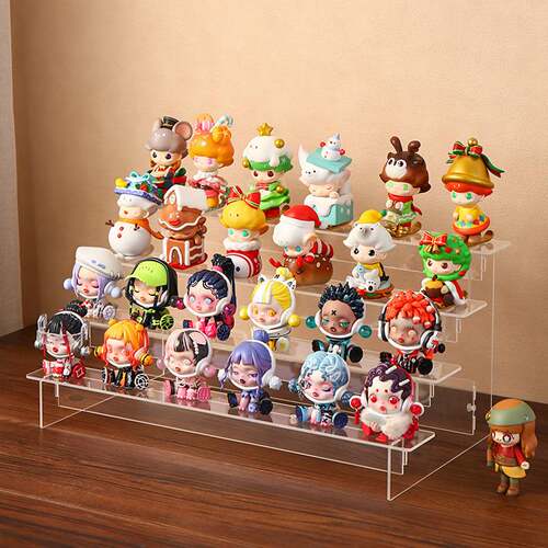 Clear Blind Box Display Stand, Desk Acrylic Figure Shelf