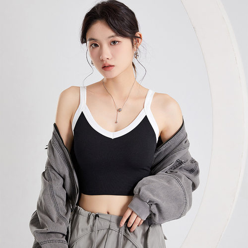 Fitted short crop tank top that can be worn out