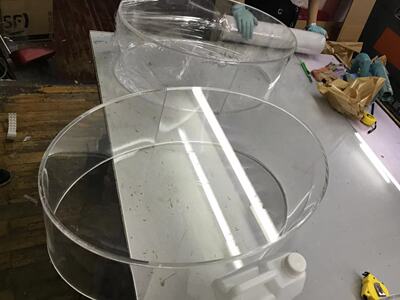 圆弧壹通有机玻璃工艺品透明展示