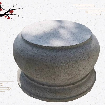 石雕柱基石柱墩石柱顶石头墩子仿古木柱底座空心包皮柱础石圆石墩