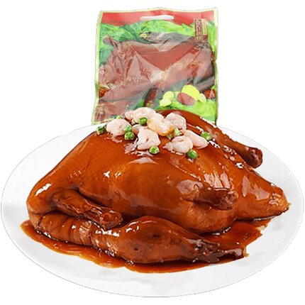 新雅熟食八宝鸭800g 老字号卤味熟食酱鸭糯米葫芦鸭真空包装即食