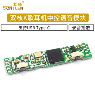 Type ARM 双核K歌耳机中控语音模块USB 耳机中控音频模块 DSP