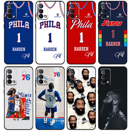 76人哈登适用OPPOk9/9s/9pro手机壳k7x硅胶Reno6/7se一加a11s磨砂