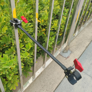 相机大力双头金属蟹钳固定支架工厂扫描仪扫码 器 枪万向软管架读码