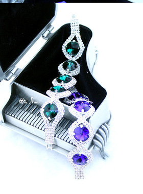 秋冬新娘时尚韩版镶钻手链水晶手饰生日礼物