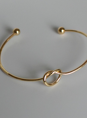 欧美外贸饰品 简约打结爱心开口手镯 女手环 手饰